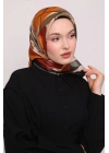 Levidor Kristal Eşarp Asimetrik Desen Siyah Haki