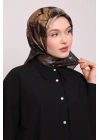 Levidor Kristal Eşarp Esinti Desen Siyah Bej