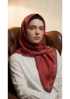 Levidor Kristal Eşarp Nakış Desen Bordo
