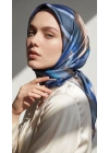 Levidor Kristal Eşarp Derin Kare İndigo Mavi