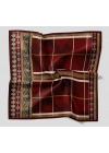 Levidor Kristal Eşarp Ekose Desen Bordo