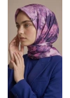 Levidor Kristal Eşarp Gül Degrade Desen Mor