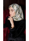Levidor Kristal Eşarp Mermer Desen Haki