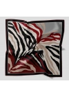 Levidor Kristal Eşarp Zebra Desen Bordo
