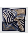 Levidor Kristal Eşarp Zebra Desen İndigo Mavi
