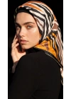Levidor Kristal Eşarp Zebra Desen Siyah Hardal