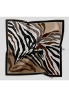 Levidor Kristal Eşarp Zebra Desen Siyah Kahve