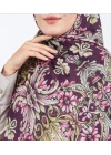 Luissa Bambu Kraş Şal Osmanlı Desen Mor