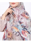 Luissa Bambu Kraş Şal Pastel Desen Bej