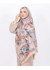 Luissa Bambu Kraş Şal Pastel Desen Bej