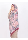 Luissa Bambu Kraş Şal Pastel Desen Bordo