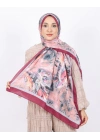 Luissa Bambu Kraş Şal Pastel Desen Bordo