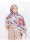 Luissa Bambu Kraş Şal Pastel Desen Gri