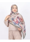 Luissa Bambu Kraş Şal Pastel Desen Haki