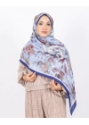Luissa Bambu Kraş Şal Pastel Desen Lacivert