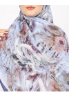 Luissa Bambu Kraş Şal Pastel Desen Lacivert