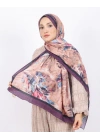 Luissa Bambu Kraş Şal Pastel Desen Mor