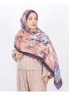 Luissa Bambu Kraş Şal Pastel Desen Mor