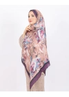 Luissa Bambu Kraş Şal Pastel Desen Mor