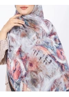 Luissa Bambu Kraş Şal Pastel Desen Siyah