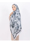 Luissa Bambu Kraş Şal Pastel Desen Siyah Gri