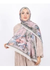Luissa Bambu Kraş Şal Pastel Desen Taş