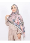 Luissa Bambu Kraş Şal Pastel Desen Taş