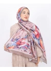 Luissa Bambu Kraş Şal Pastel Desen Vizon