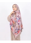 Luissa Bambu Kraş Şal Pastel Desen Vizon