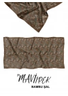 Mavi İpek Bambu Kraş Şal Desen 2 D12