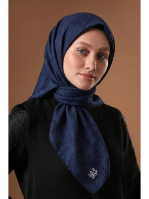 Levidor Kristal Eşarp Bulut Desen Saks Mavi