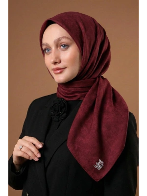 Levidor Kristal Eşarp Bulut Desen Bordo