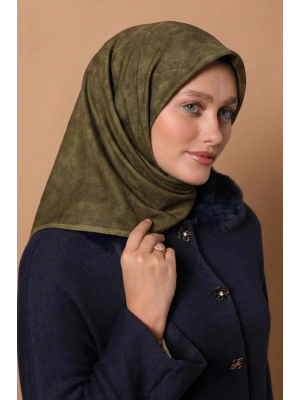 Levidor Kristal Eşarp Bulut Desen Haki