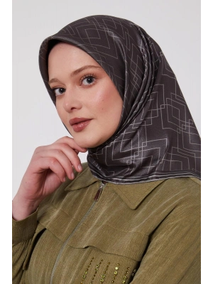 Levidor Kristal Eşarp Kare Desen Gri