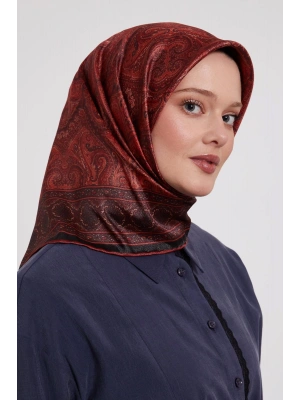 Levidor Kristal Eşarp Etnik Desen Bordo