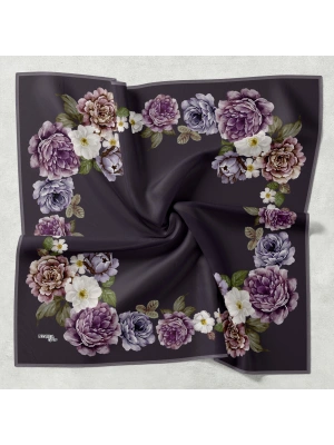 Bonjela Soft Eşarp D1 Çiçekli Füme