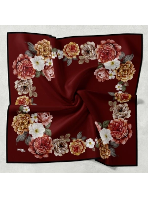 Bonjela Soft Eşarp D1 Çiçekli Mor