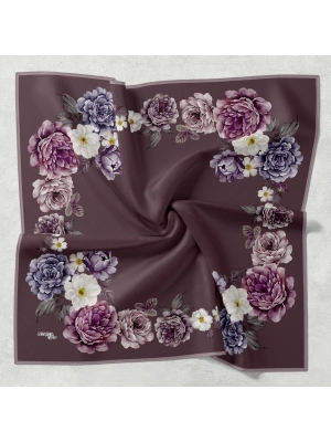 Bonjela Soft Eşarp D1 Çiçekli Lila