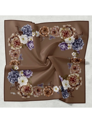 Bonjela Soft Eşarp D1 Çiçekli Vizon