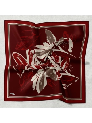 Bonjela Soft Eşarp Yonca Desen Bordo