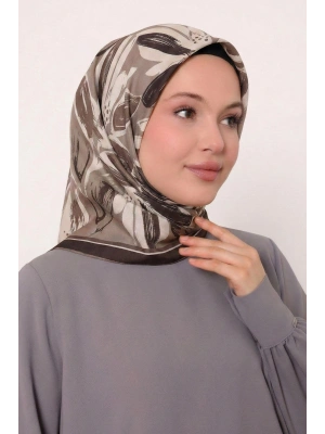 Bonjela Soft Eşarp Yonca Desen Vizon