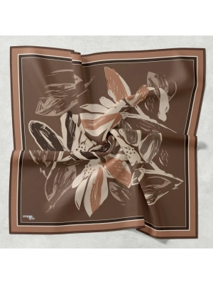 Bonjela Soft Eşarp Yonca Desen Latte