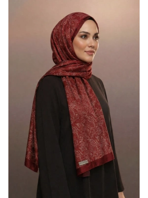 Mavi İpek Bordo Serisi Soft Pamuk Şal D2