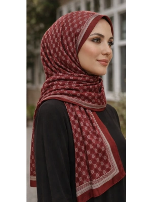 Mavi İpek Bordo Serisi Soft Pamuk Şal D3