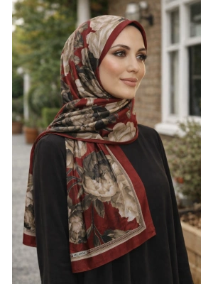 Mavi İpek Bordo Serisi Soft Pamuk Şal D5