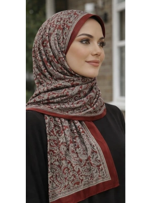 Mavi İpek Bordo Serisi Soft Pamuk Şal D6