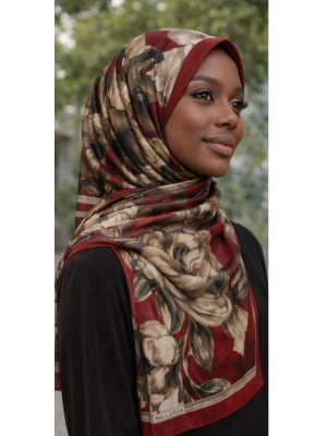 Mavi İpek Bordo Serisi Soft Pamuk Şal D10