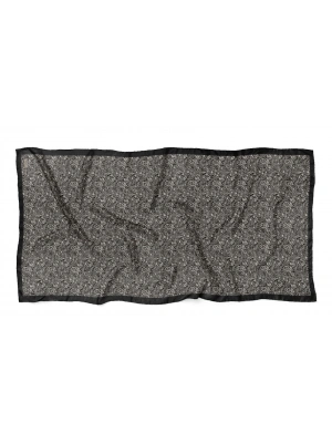 Mavi İpek Siyah Beyaz Serisi Soft Pamuk Şal D6