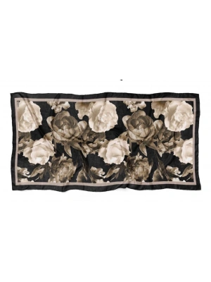 Mavi İpek Siyah Vizon Serisi Soft Pamuk Şal D8