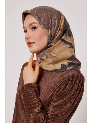 Levidor Royal Eşarp Yaprak Desen Yağ Yeşili